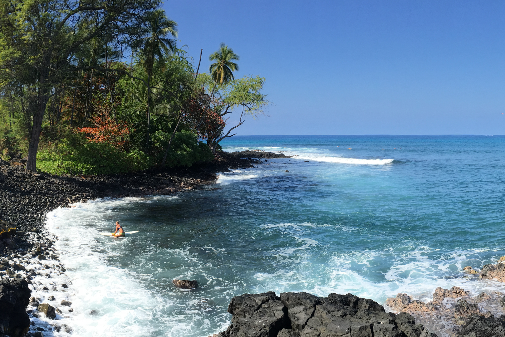 A view of the Kamoa Point surfbreak known as Lymans located in front of the house