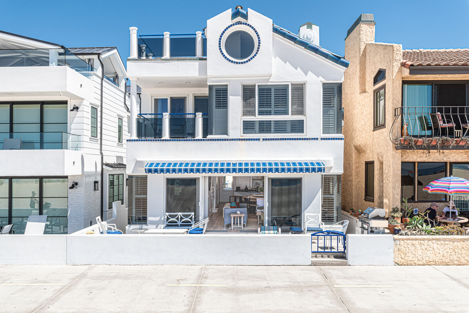 A view of the house from the beach