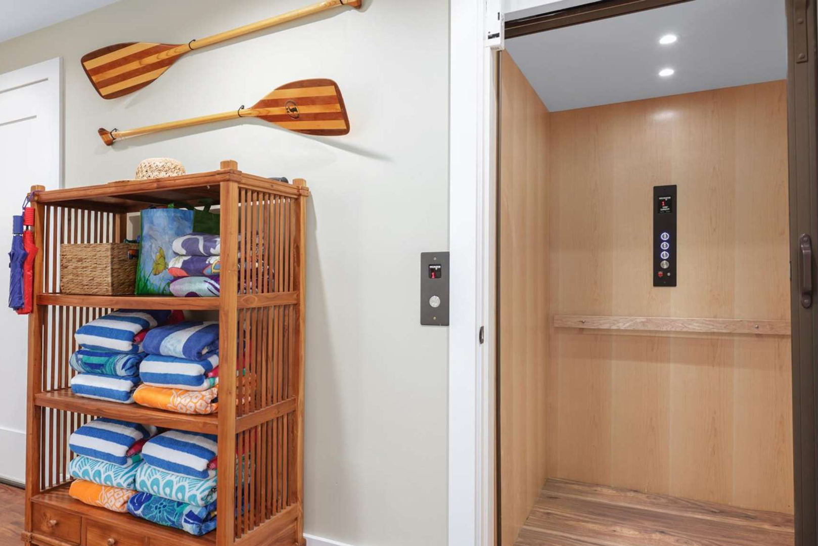 A view of the 1st floor elevator entrance