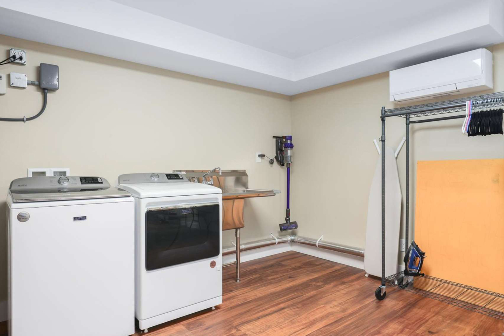 A view of the laundry area