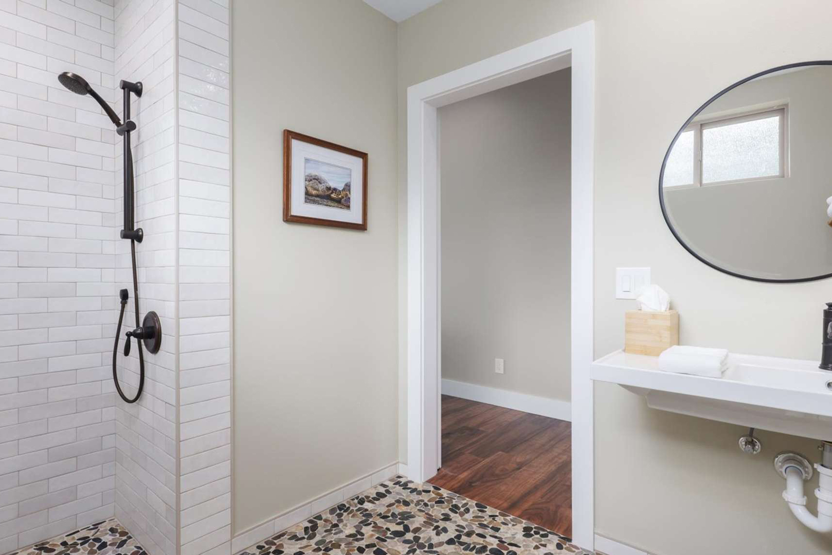 A view of the bathroom attached to the southwest bedroom