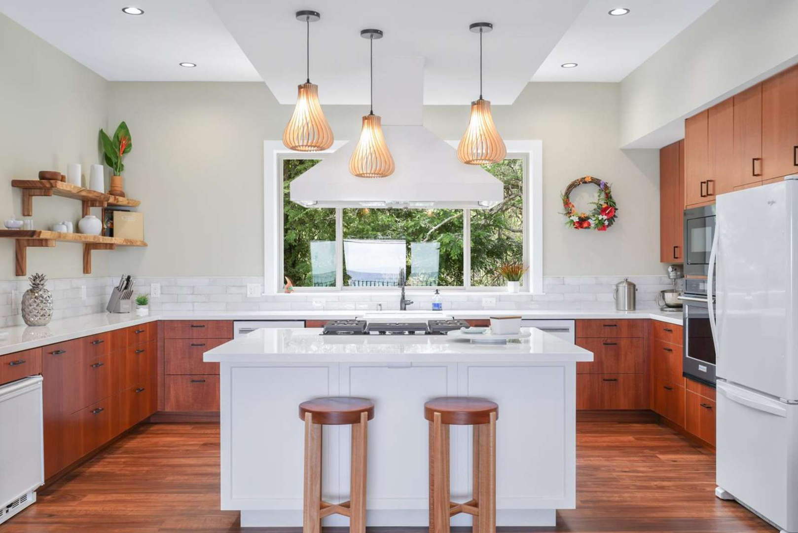 A view of the kitchen