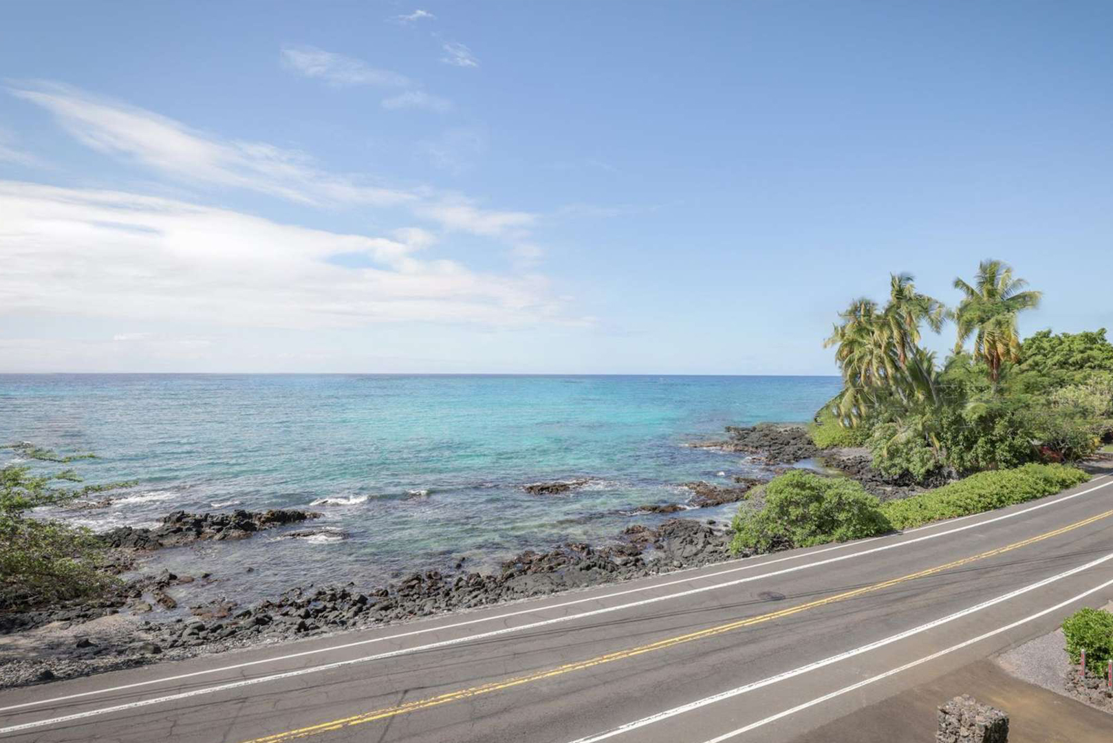 A view of Holualoa Bay taken from the 2nd floor lanai