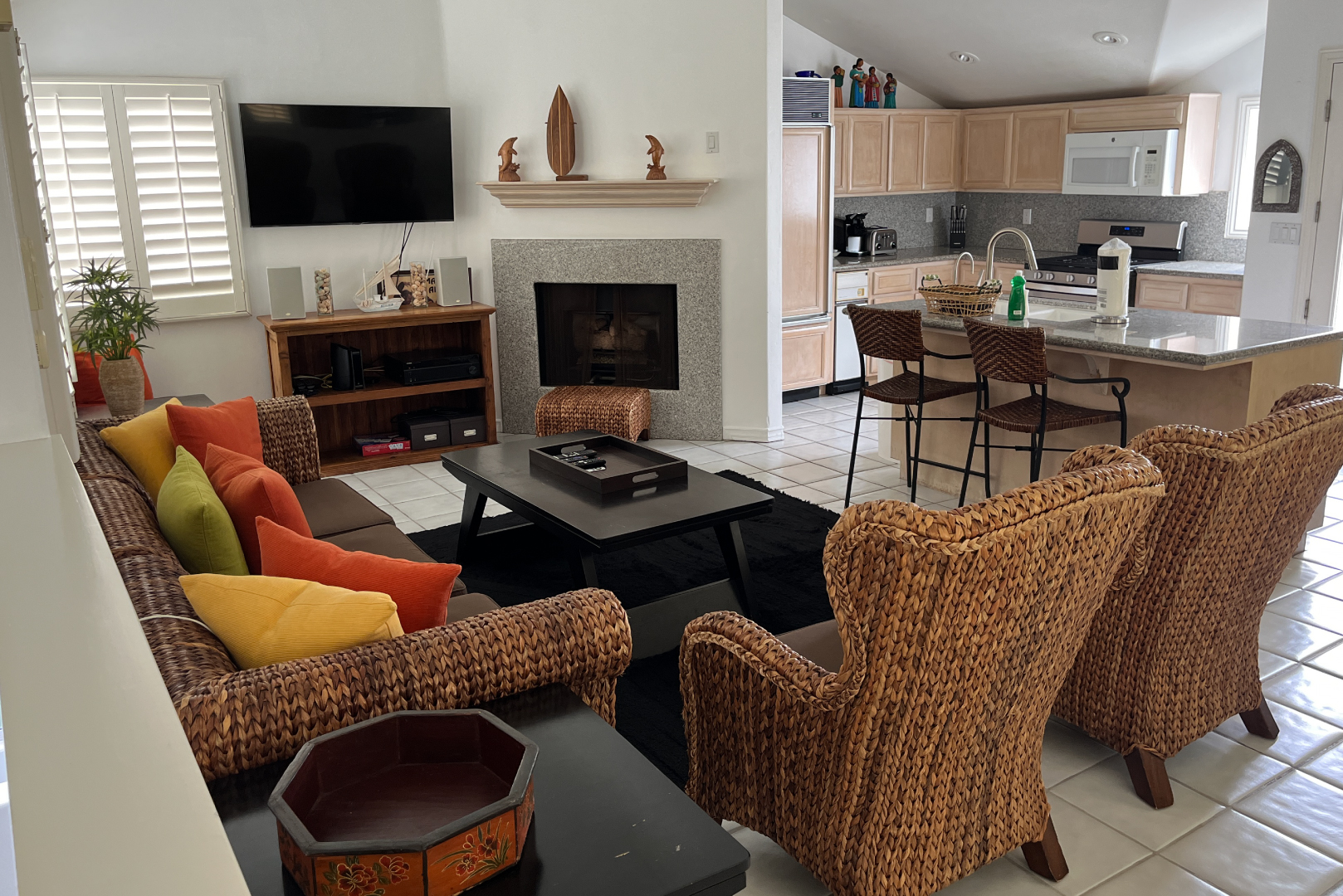 A view of the living area on the 3rd floor of the back unit