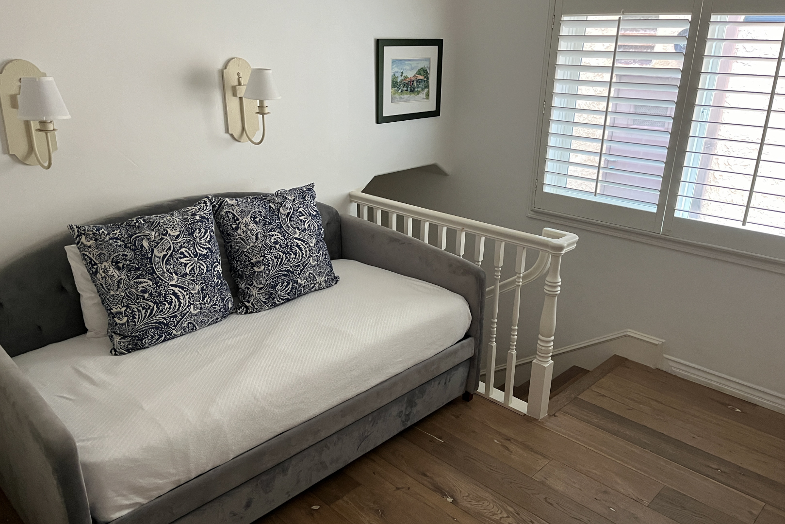 A view of the den area