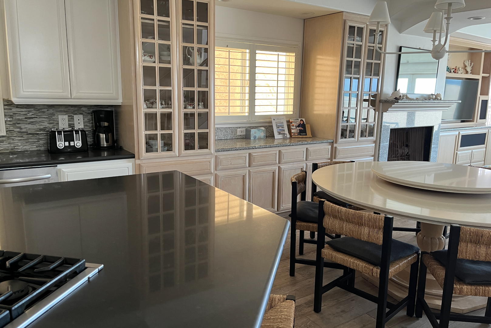 A view of the dining room table