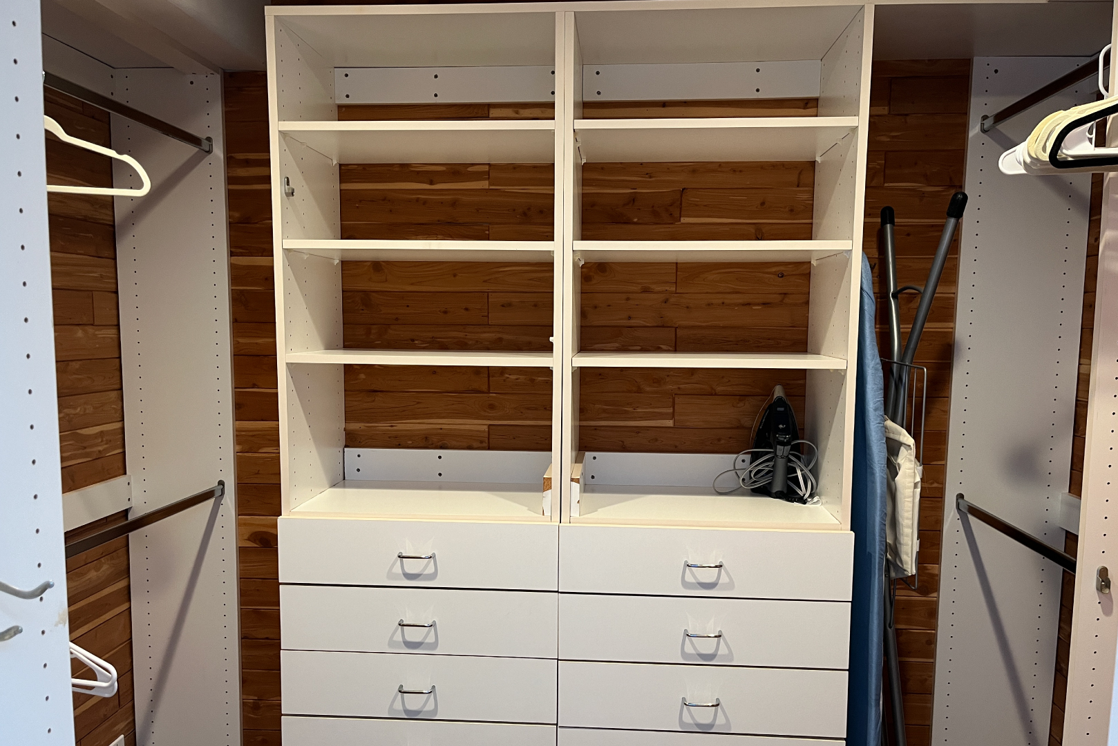 The cedar lined walk in closet attached to the primary bathroom