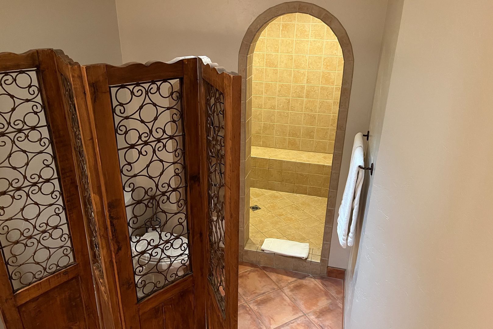 Another view of the bathroom connected to the primary room