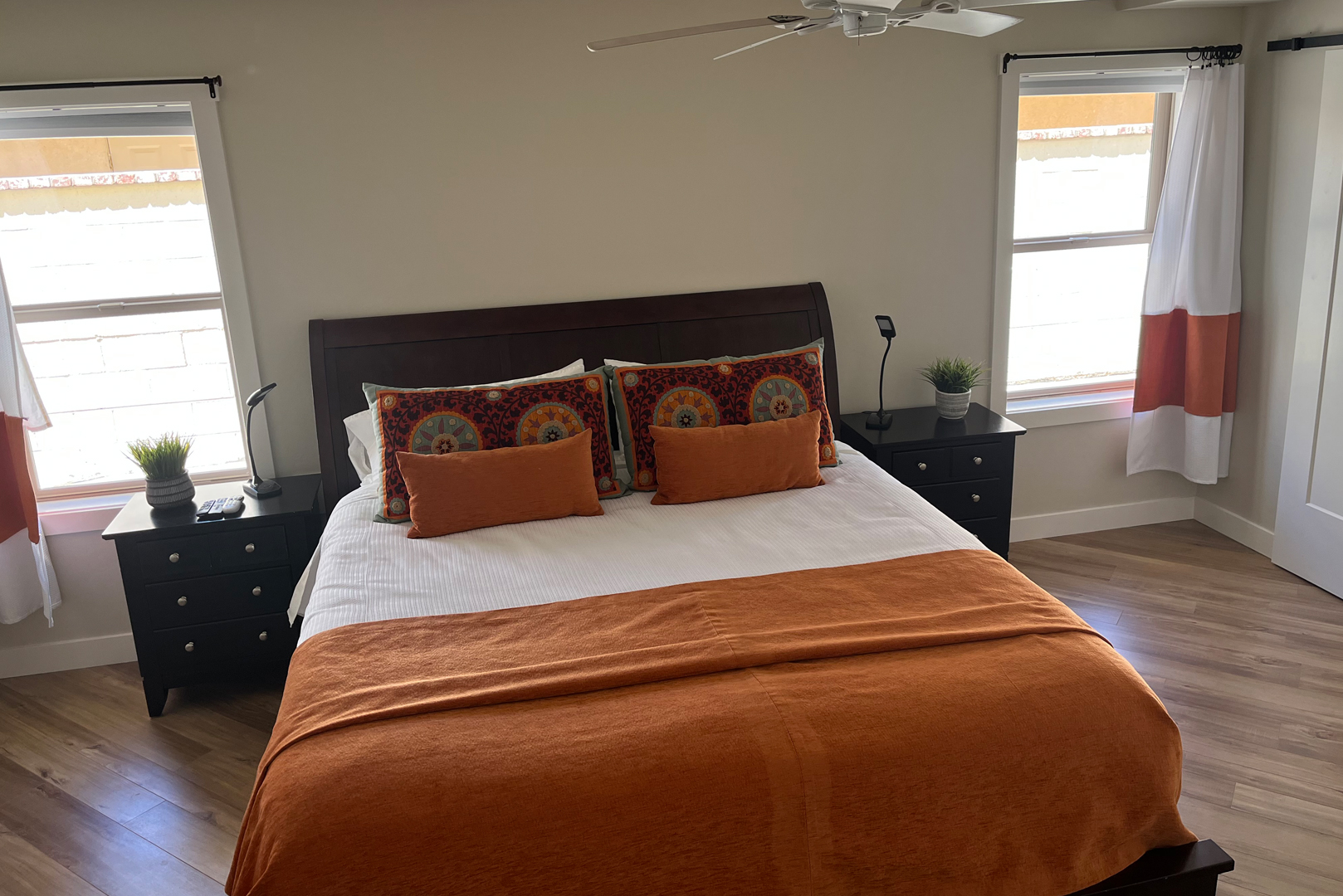 Bedroom two contains a Queen sized bed