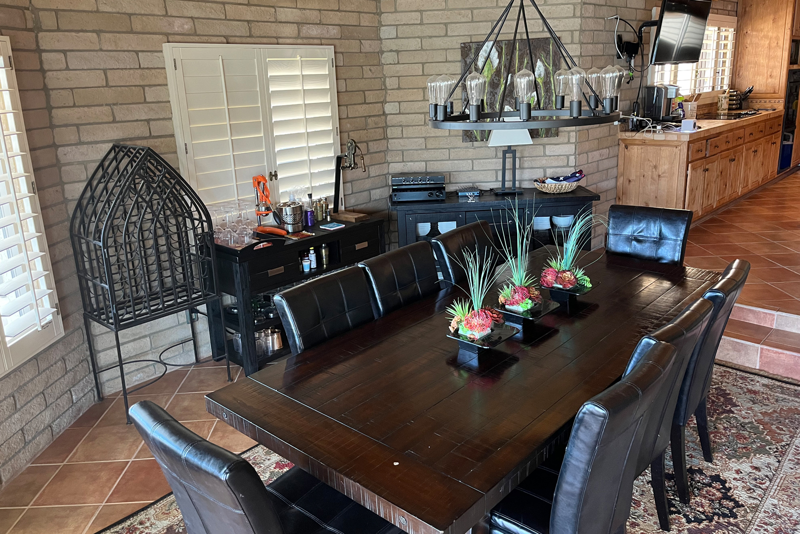 A view of the inside dining area