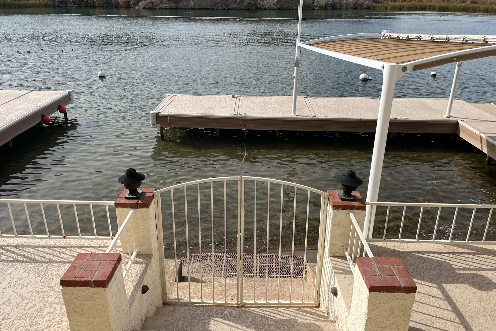 View of the dock area