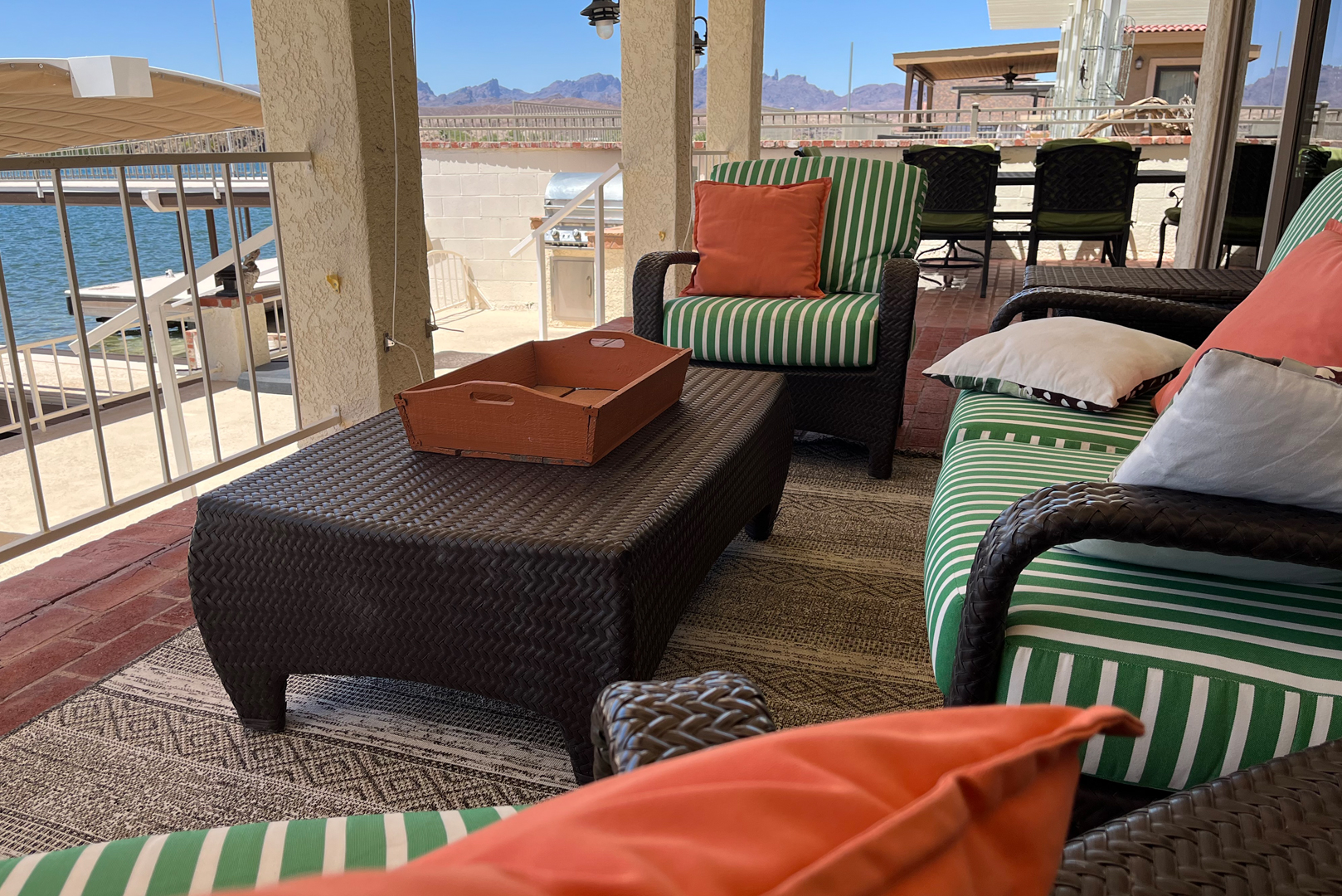 A view of the river lanai