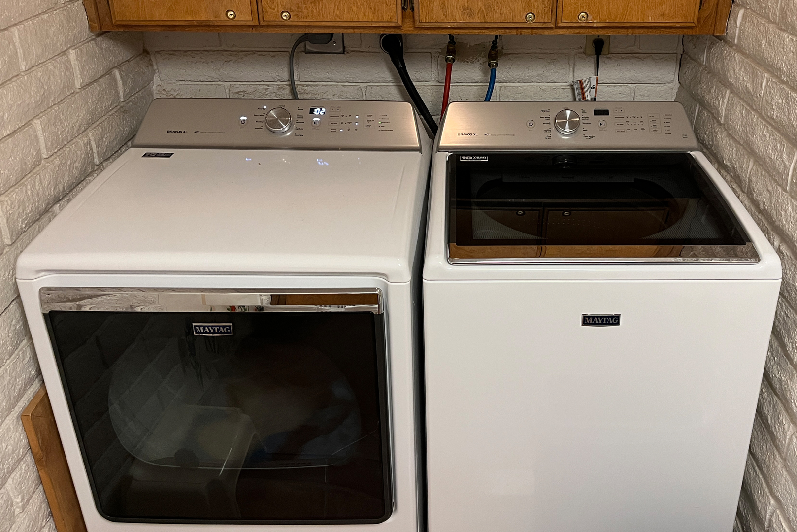 A view of the laundry area